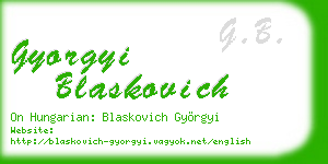gyorgyi blaskovich business card